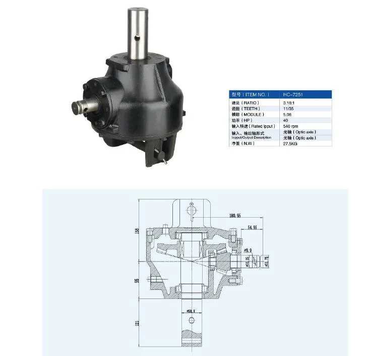 Hot Sale Agricultural 90 Degree Farm Pto Right Angle Gearbox for Tractor Slasher Rotary Tiller PGA Feeder Mixer Earth Auger